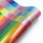 Радужная блестящая теплопередающая виниловая футболка, 19 х39 дюймов, 4 цвета