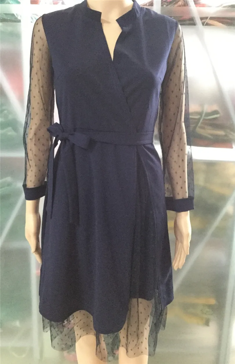 Женское платье большого размера повседневные платья 2XL с v-образным вырезом