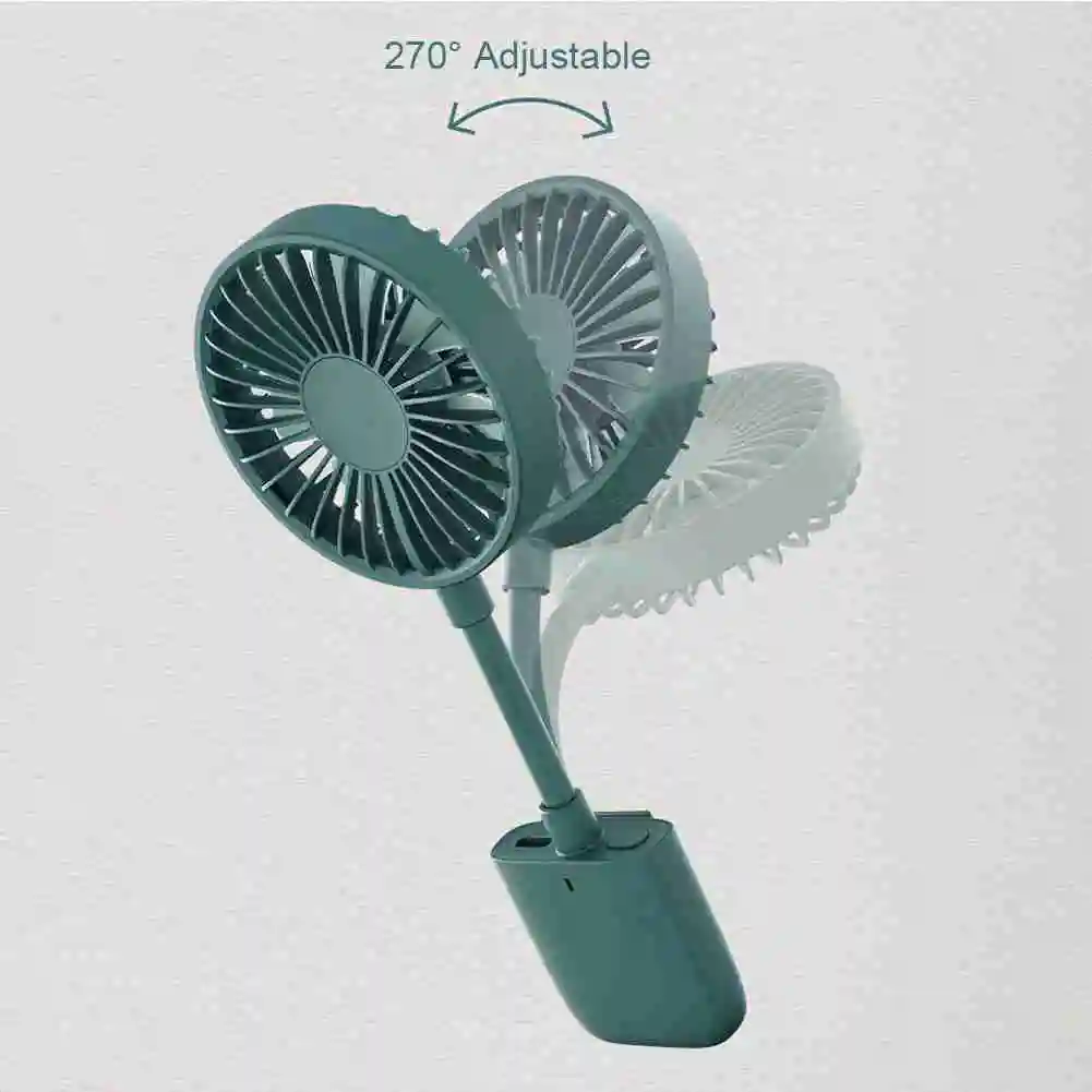 1pc mini portable clip fan usb rechargeable silent cooling fans desktop fan dormitory stroller outdoor travel air cooler free global shipping
