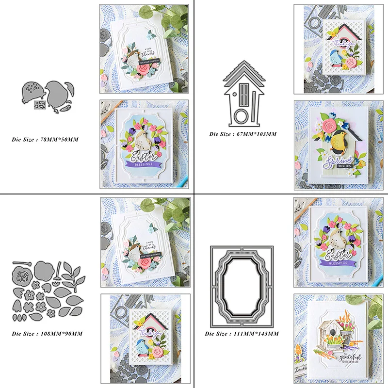 

Bird's Nest Combination Metal Cutting Dies for DIY Scrapbook Album Paper Card Decoration Crafts Embossing 2021 New Dies