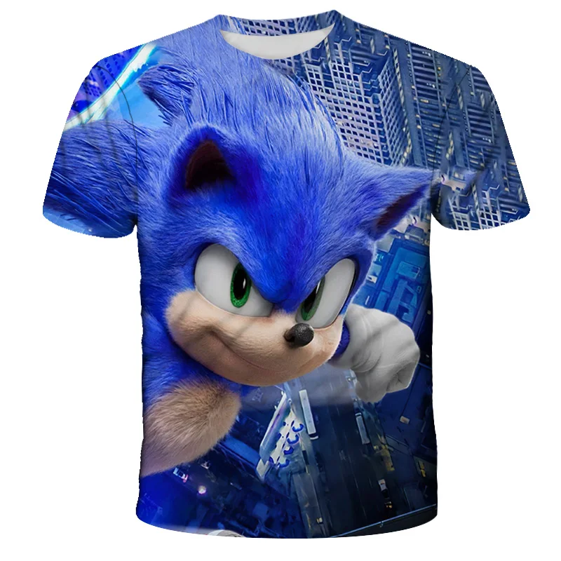 

Summer Short Sleeve Sonic Boy T-shirt Fashion 3D Printing Kids T-Shirt Boy Sonic Short Sleeve Baby Girl T-shirt Kids