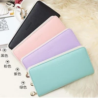 women zipper solid color long wallets female large capacity clutch bag ladies coin purses phone pocket card holder money clip