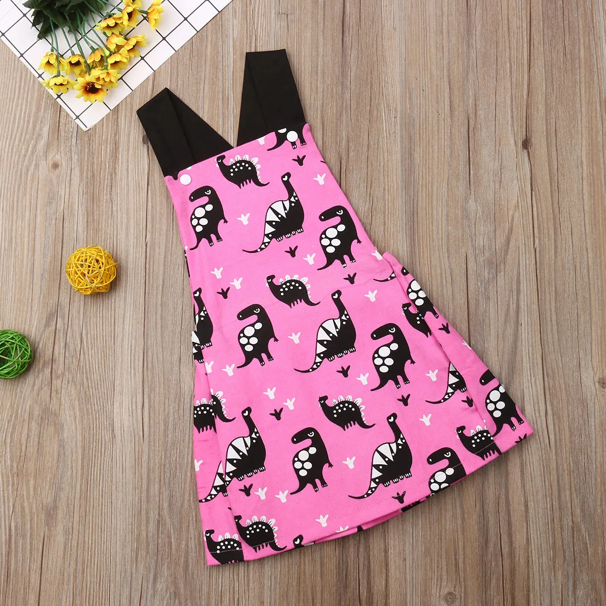 Toddler Baby Girls Clothes Dinosaur Strap Dress Summer | Детская одежда и обувь