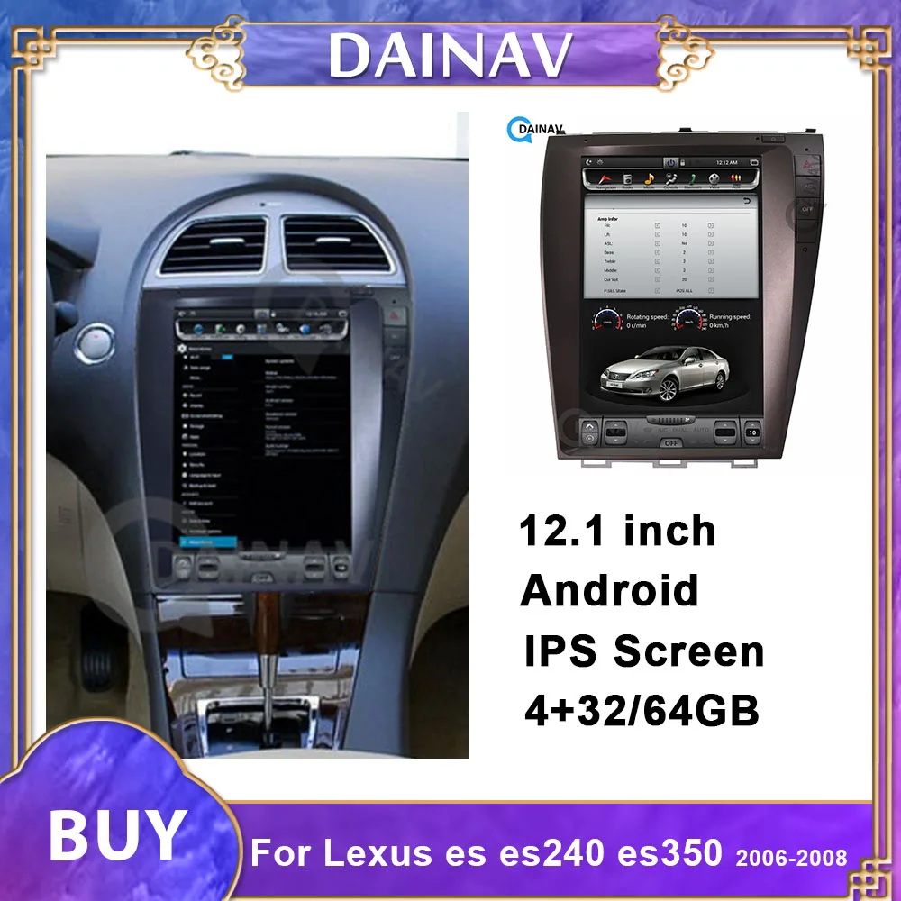 

12,1 дюймов Android автомобильный Авторадио плеер для-Lexus ES ES240 ES350 2006 2007 2008 автомобильный мультимедийный DVD плеер GPS навигация