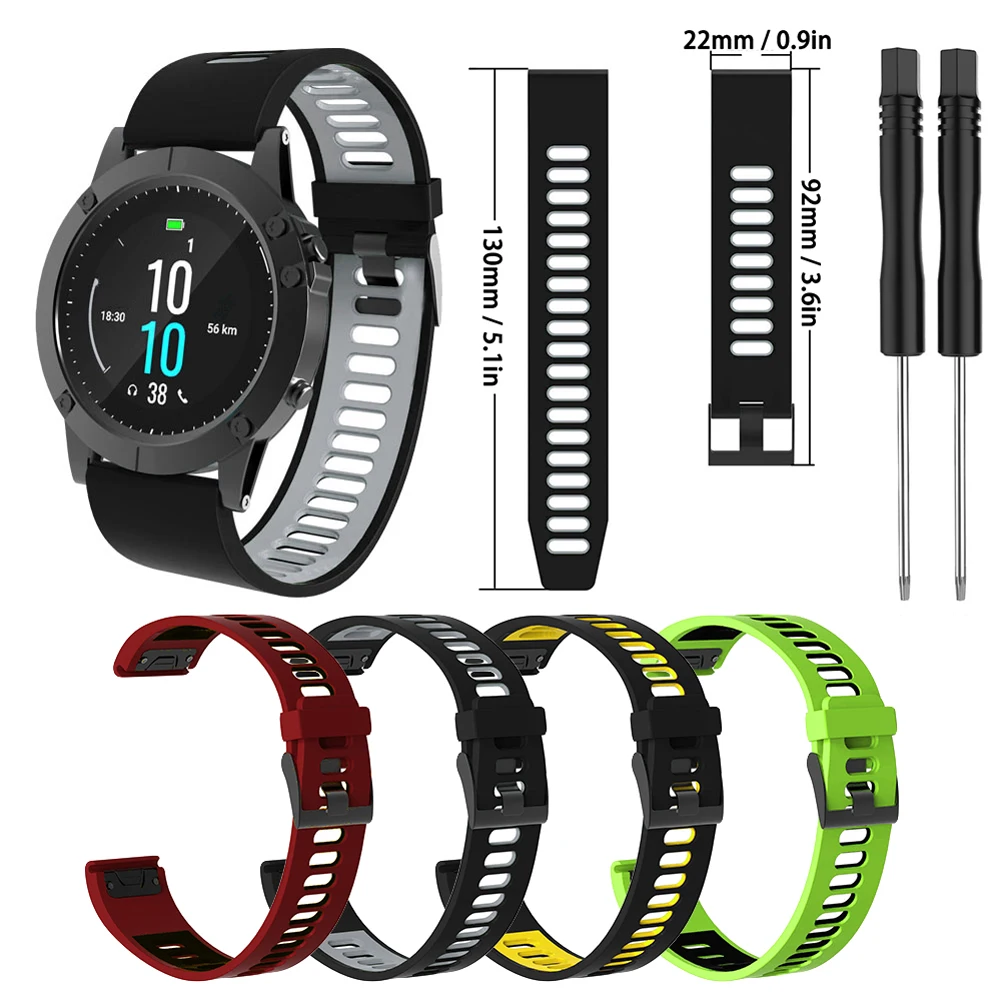 Двойной ремешок для часов 22 мм с отвертками Garmin fenix5/5plus Forerunner 935 fenix