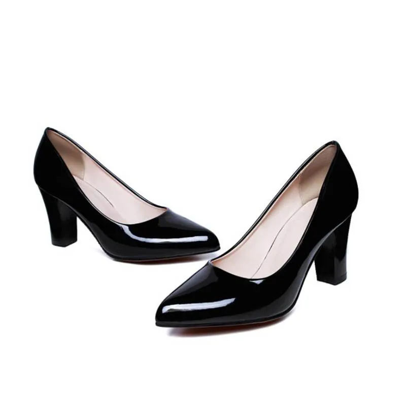 FITWEE/размеры 31 47 Женские туфли на толстом высоком каблуке пикантные вечерние