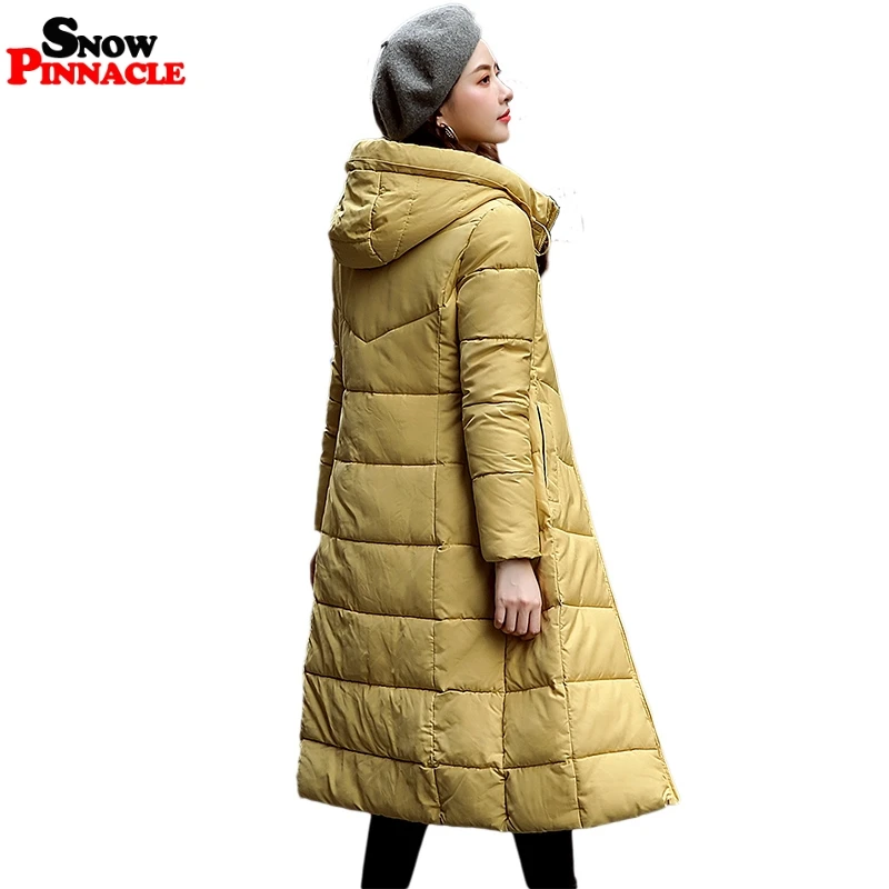 30 градусов Женская куртка X-long Parkas, плюс размер, M-6XL, повседневная плотная теплая куртка X-long с капюшоном, верхняя одежда