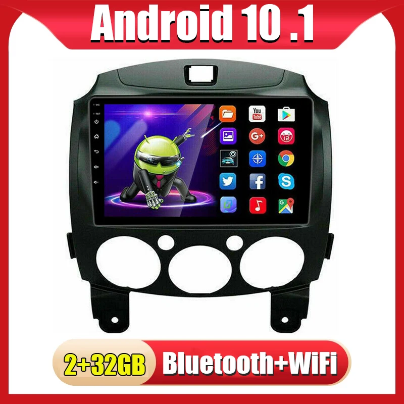 

Для Mazda 2 2007-2014 Android 11 автомобильное стерео радио GPS навигация Сенсорный MP5 мультимедийный плеер 9 дюймов WIFI BT CAM 9 ''2 + 32 ГБ