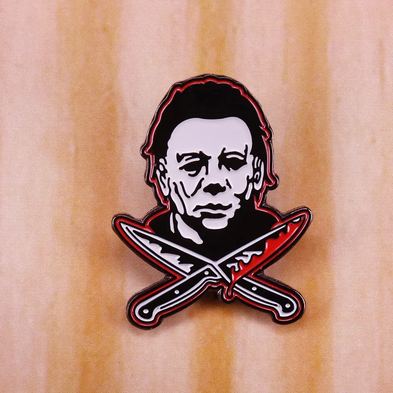 DZ89 классический фильм ужасов Майкл Майерз фигурки металлическая брошь эмаль