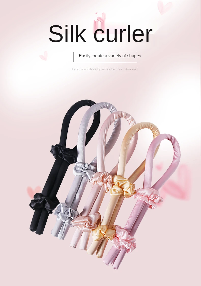 

Hairdressing curler sleep hair curling wave pearl sponge no heat lazy silk curling iron set