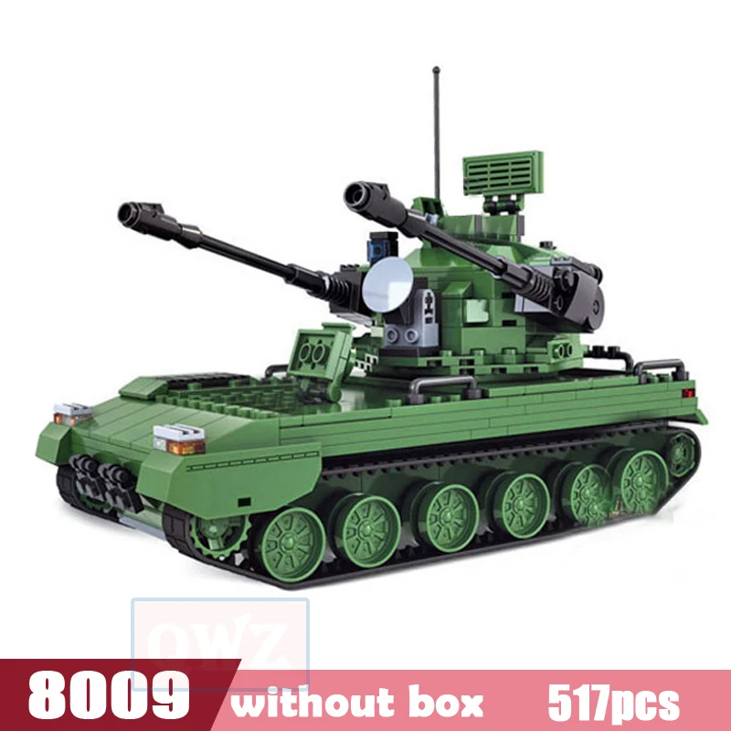

QWZ New Military Series Battle Tank Aircraft Missile Ship Model Toys Building Blocks Bricks For Kids Gifts