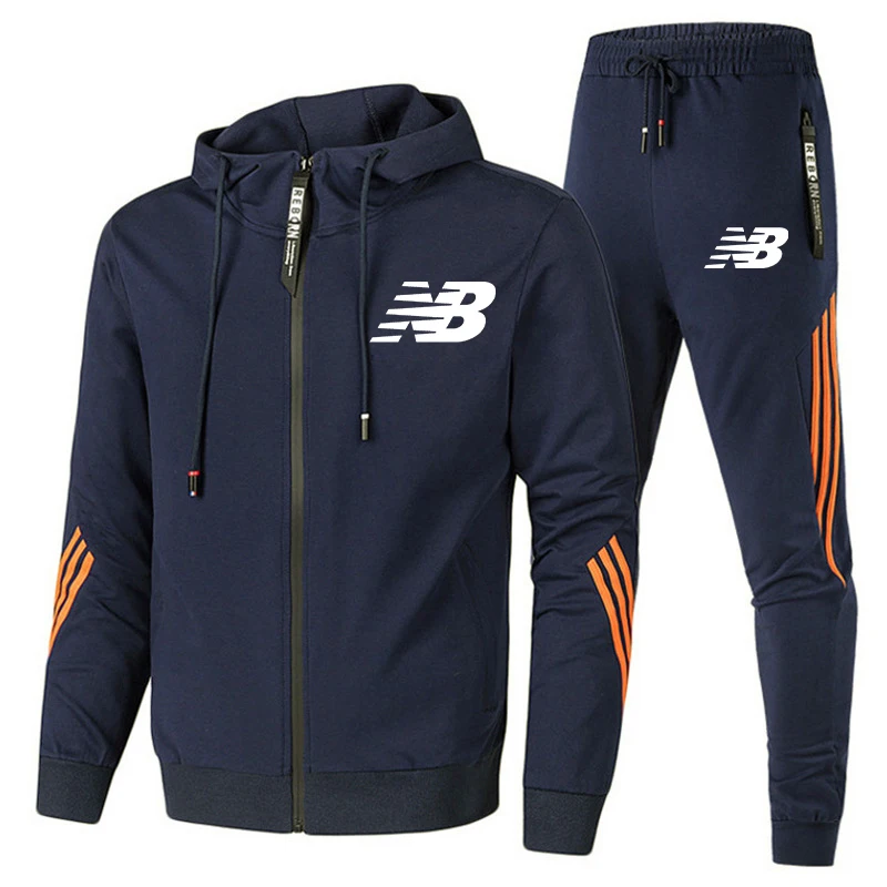 

Men Tracksuit Hoodie Suit Fashion Brand Print Autumn Casual Hoodie + Pant Male Suit Sport Two Piece Homme Clothes Sportswear Set