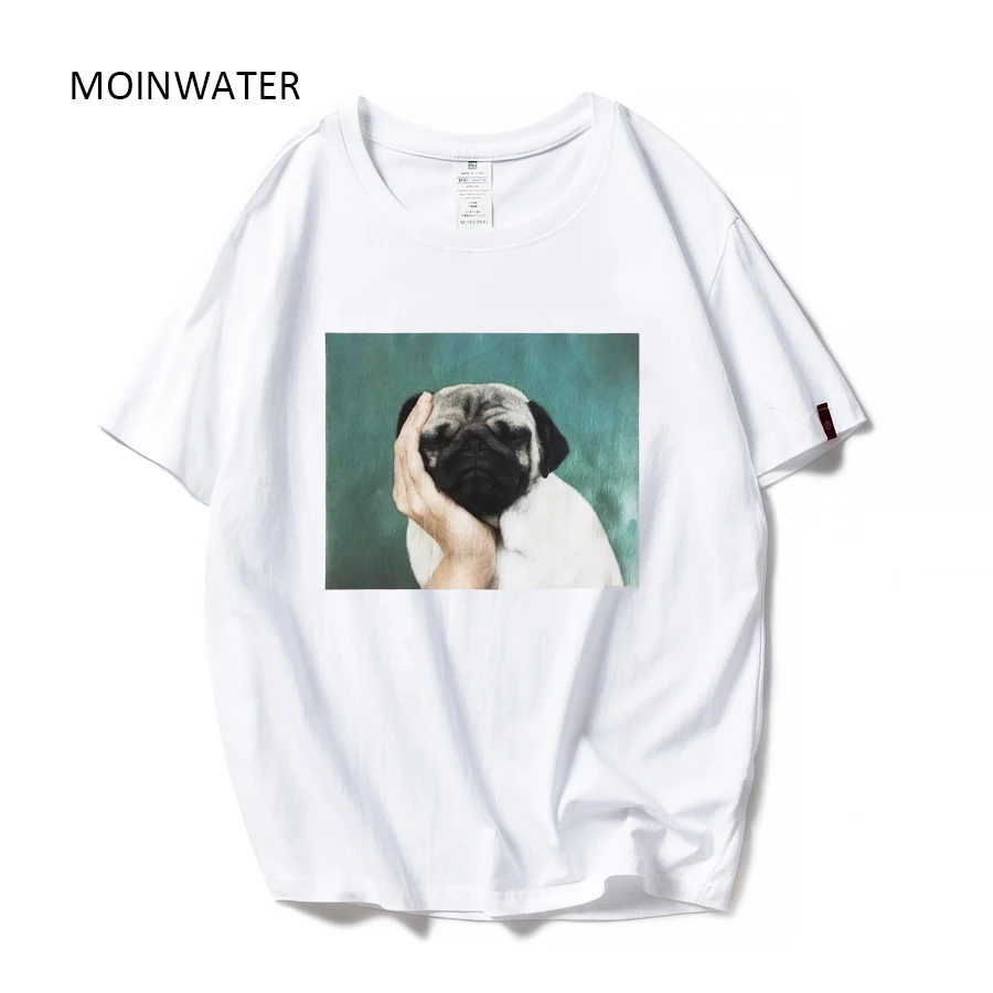 MOINWATER Новая женская модная летняя футболка s Lady 100% хлопок белые футболки женские с