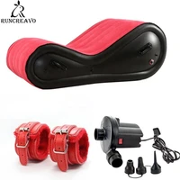 2021 new modern inflatable air sofa for adult couple love game chair with 4 handcuffs beach garden outdoor furniture foldable
