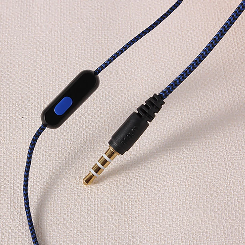 

Mobile phone with wheat wire earphone in-ear braided wiring cord universal music subwoofer headphone for samsung