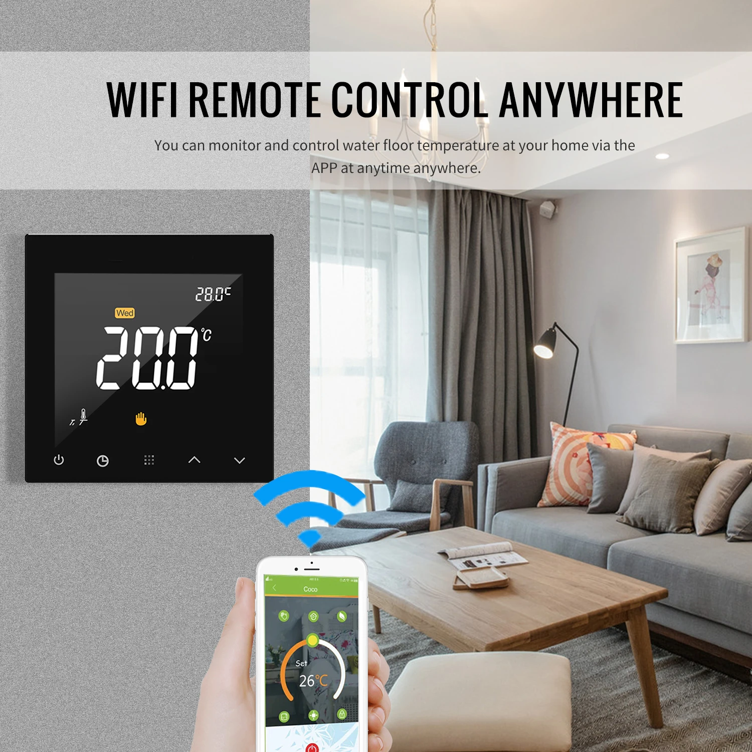 Wifi умный термостат программируемый водный пол с подогревом контроль температуры