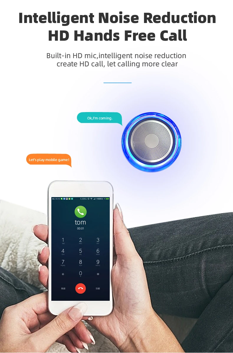 Fineblue MK22 TWS беспроводной динамик Bluetooth мини-динамик светодиодный свет мега бас стерео музыка портативный водонепроницаемый