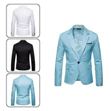 Clássico masculino terno casaco regular manga temperamento bolsos lapela terno casaco blazer (4)