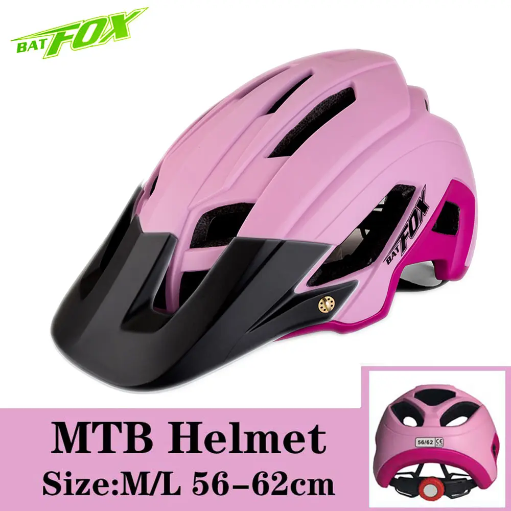 F692-Pink-Black BATFOX велосипедный шлем MTB велосипедный шлем для мужчин Сверхлегкий дышащий шоссейный велосипед горный велосипедный шлем для женщин Casco Ciclismo - Цвет: F692-Pink-Black