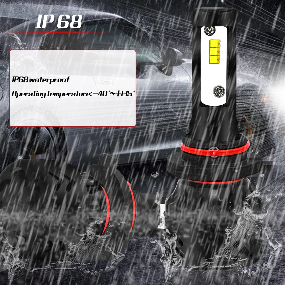 Mini8 светодиодный автомобильный светильник Philips-ZES Chip 80 Вт 6000 К 9600LM H1 H8 H9 H4 Hi-Lo Beam H7 H11