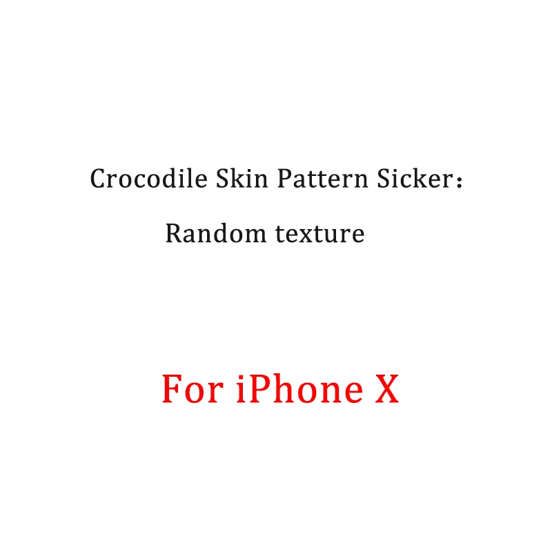 For iphone X Наклейка для телефона для iPhone Xs Max Xr X Xs 6 7 8 6S 7/8 Plus Аллигатор Змеиный сотовой камень, алмаз текстура ПВХ скины стикер s - Цвет: For iphone X