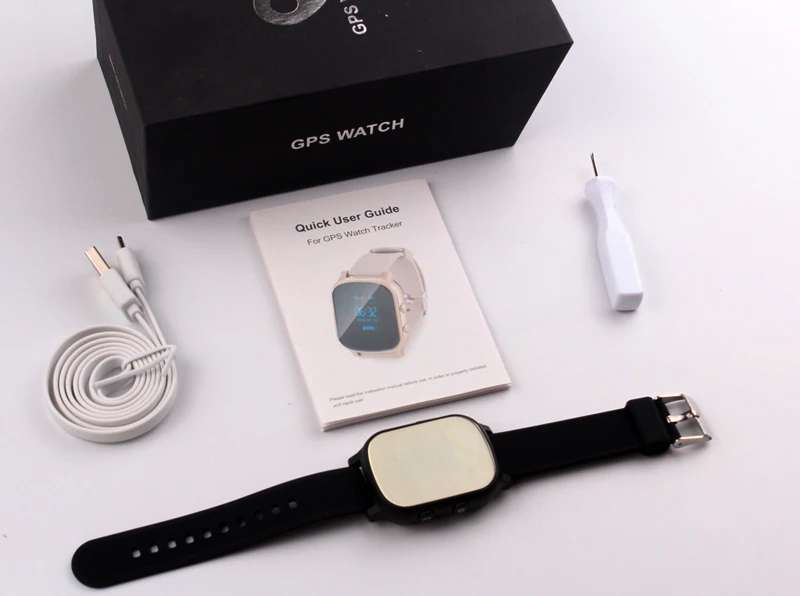 Черные умные часы T58 с Oled экраном GPS LBS трекер локатор телефон для детей учеников