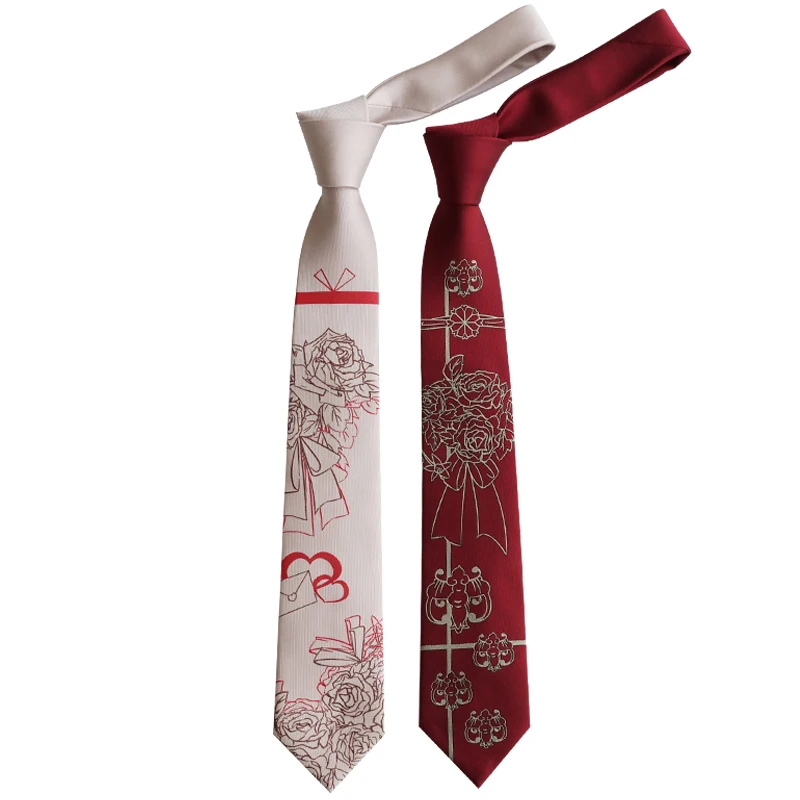 

Free shipping New Men's male fashion Original casual design First love female baby pink wine red 7cm necktie hand-painted rose