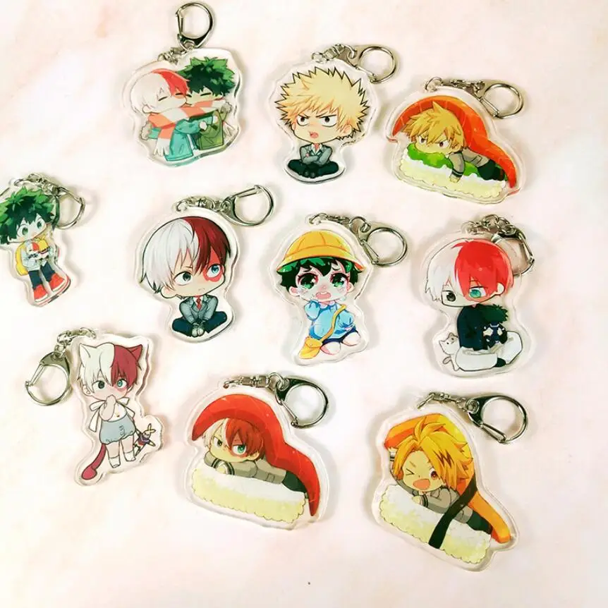 Брелок для ключей из аниме Моя геройская Академия Izuku Bakugou Shoto Group акриловая