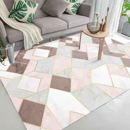 Скандинавский сетевой красный ковер для гостиной покрытый ковровым столиком