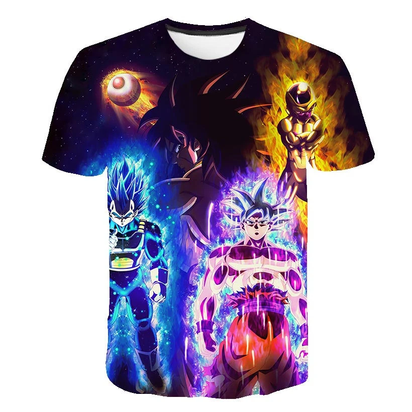 Футболка BIAOLUN Dragon Ball Z Goku для детей летняя футболка с короткими рукавами мальчиков