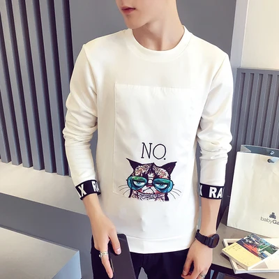 

han Men's t-shirt trendy bottoming shirt top with tide