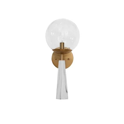 

European style simple glass ball wall lamp gold foil electroplating cone-shaped marble wall lamp Dongguan lighting Dongguan lamp