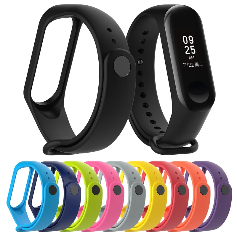 Ремешок силиконовый для Xiaomi Mi Band 4 3 спортивный браслет xiaomi mi band аксессуары