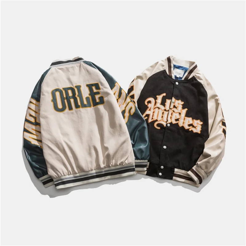 Бейсбольная куртка с вышивкой Женское пальто мужские парные куртки-бомберы