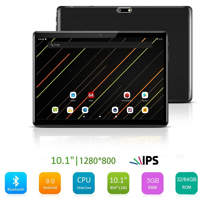 10 дюймовый планшетный ПК Octa Core 3 ГБ + 32/64GB Android 9 0 Google Play Station 4 аппарат не привязан к