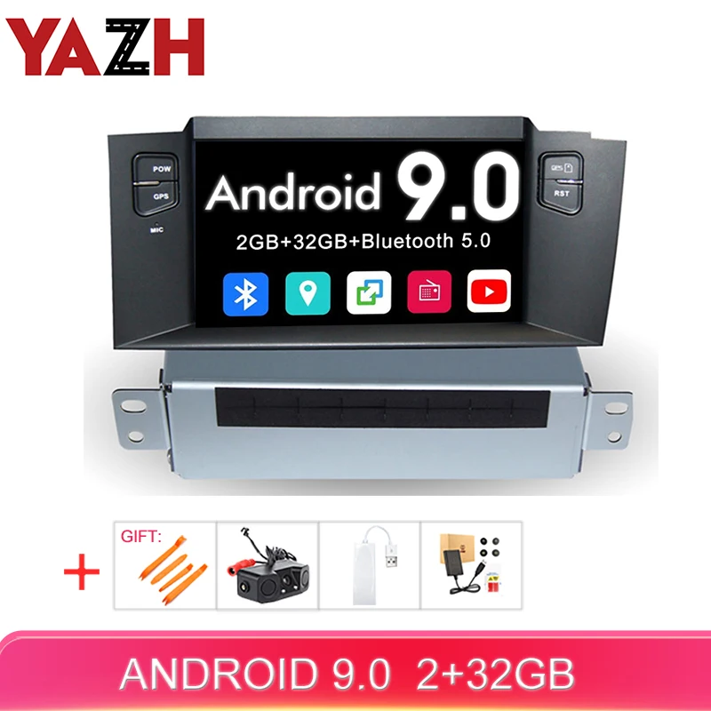 YAZH Android 9 0 Восьмиядерный мультимедийный плеер для Citroen C4L DS4 C4 2011 2012 2013 2014 GPS