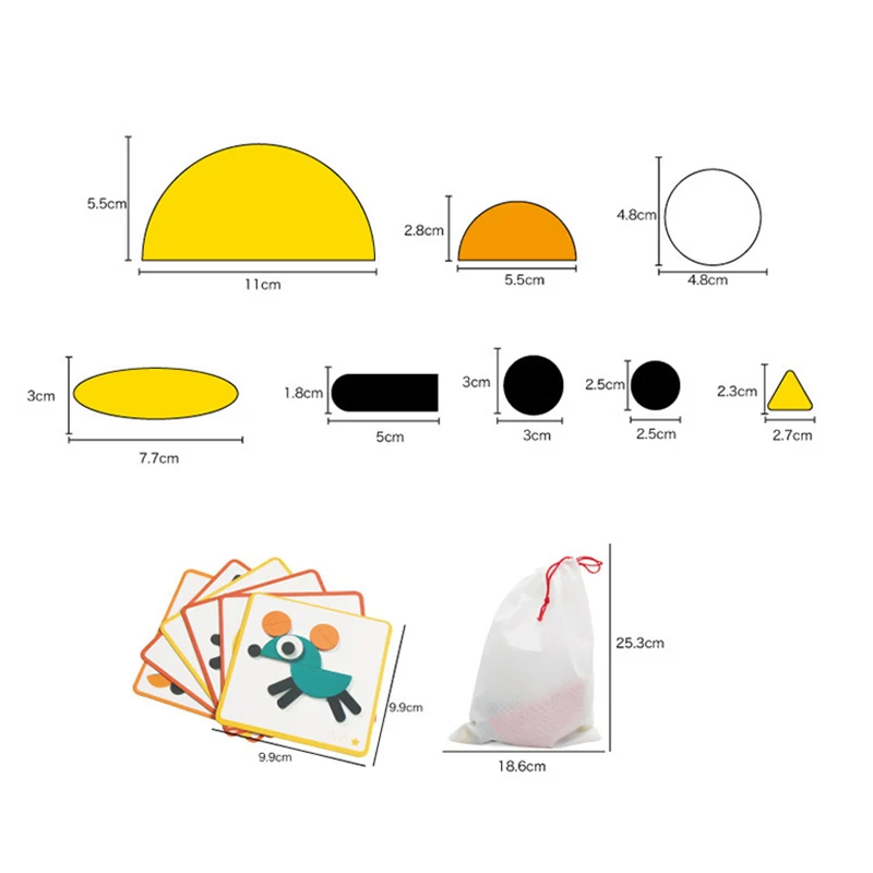 

Wooden Toy Puzzle Intelligence Developmental Wooden Block Set baby Toy Puzzle Educational Toy Montessori Color Shape Dissection