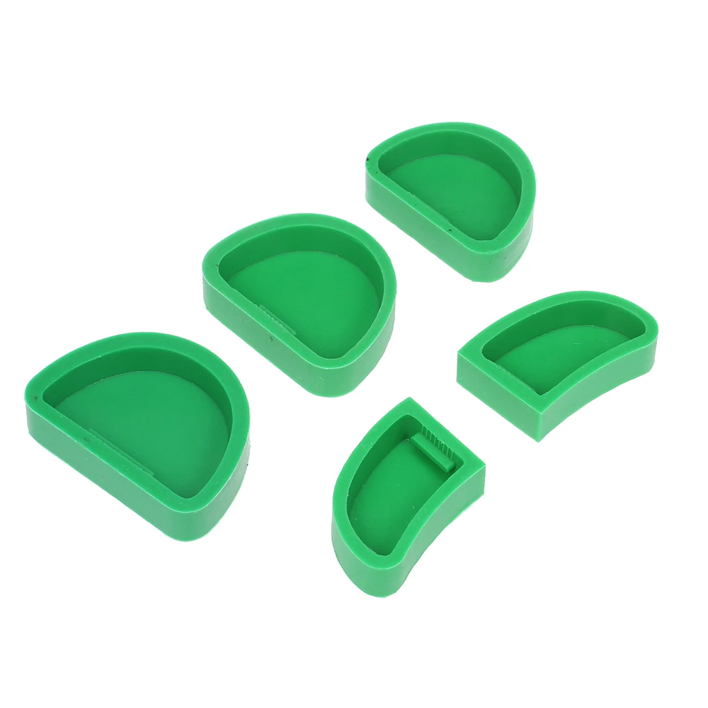 Green 5 шт. гипс стоматологический модель формы Стоматологическая лаборатория Кремниевая паста Модель бывшие Базовые формы без языка Стоматологический материал - Цвет: Green