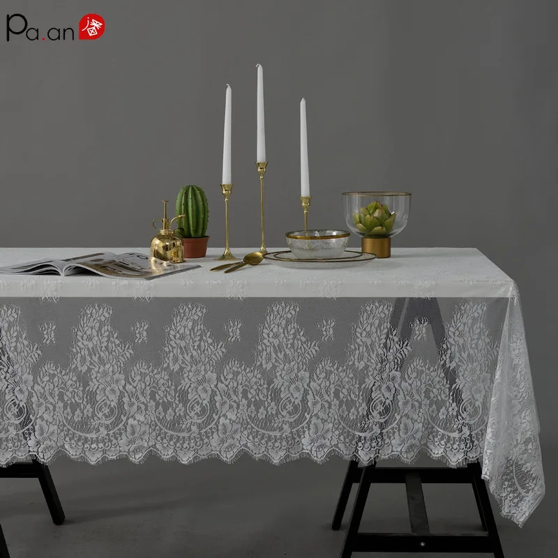 

American Country Table Cloth Full Lace Rectangular Table Cover Christmas Table Cloth Wedding Table Cloth Crochet Lace Tablecloth