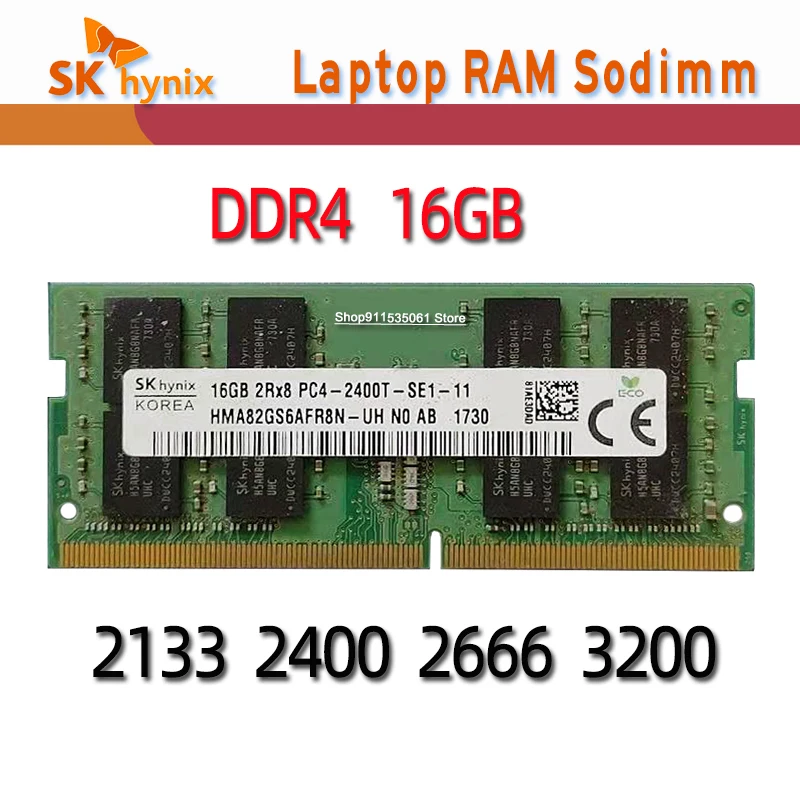 

SK Hynix Laptop ddr4 ram 8GB 4GB 16GB PC4 2133MHz 2400MHz 2666Mhz 2400T 2133P 2666v 3200AA DIMM notebook Memory 4g 8g 16g 32GB