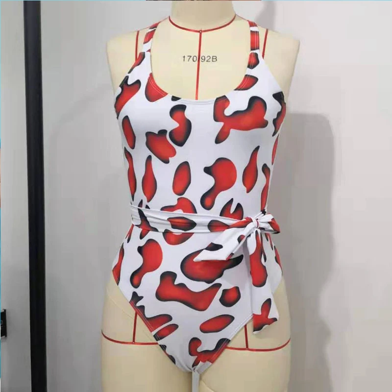 Леопардовый Цельный купальник женский женские купальные костюмы Пляжное платье