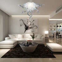 girban white color ceiling chandelier living room indoor lighting decor led lamps hand blown glass chandeliers for dining room