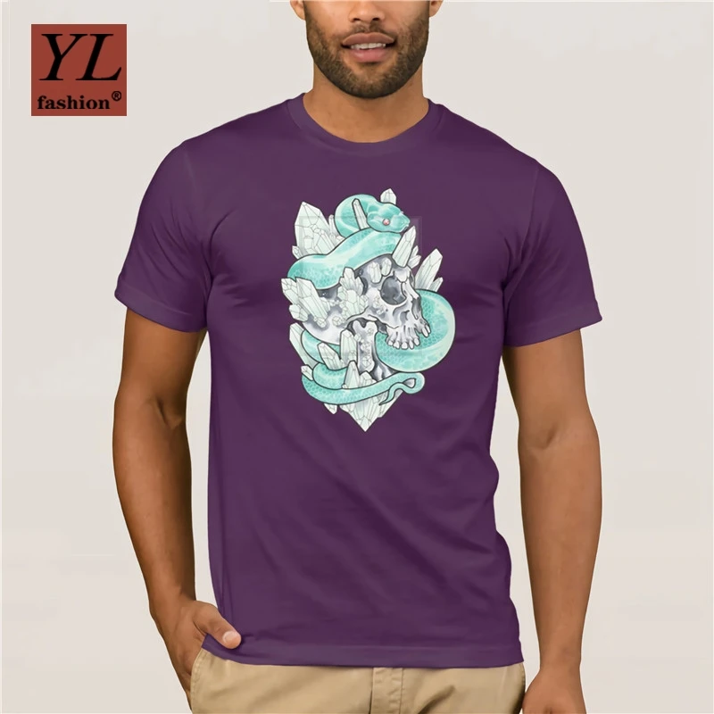 

2020 New Arrival Casual Sports men's t-shirt 100% Cotton White Crystal Skull Casual o-neck Loose Summer T Shirt For Men