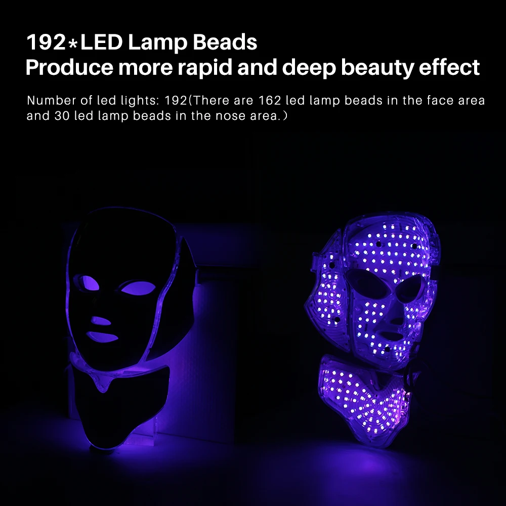 

Led Facial Mask 7 Colors Electric Skin Care Machine Light PhotonTherapy Skin Rejuvenation Wrinkle Acne Removal Beauty Led Mask