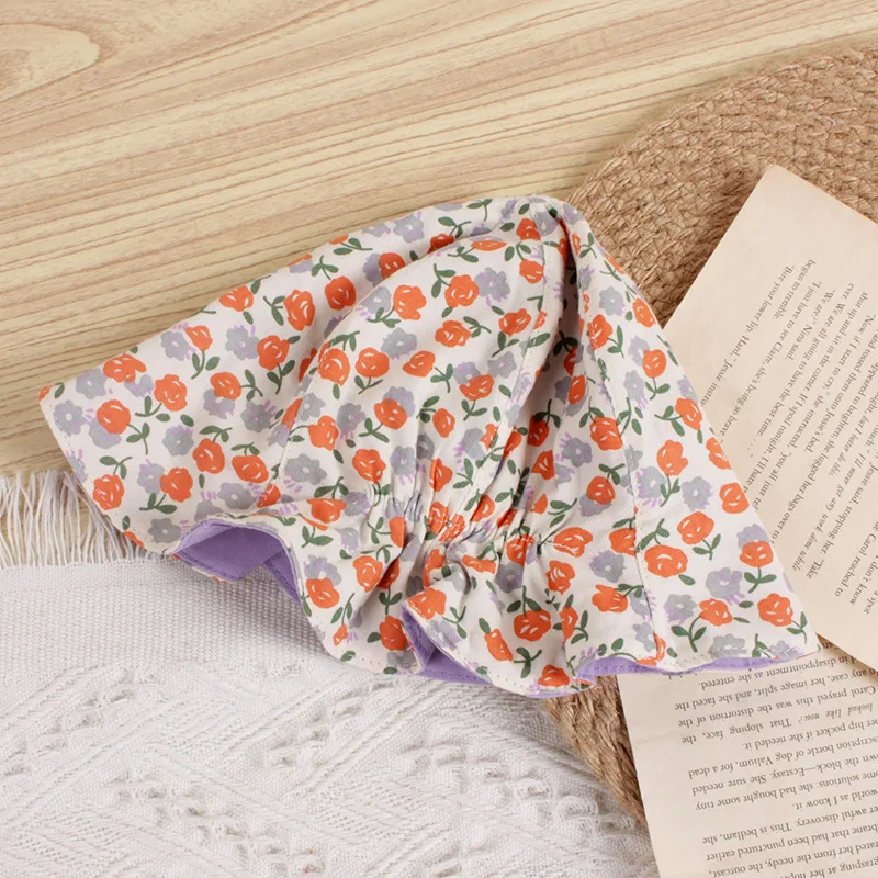 

New Summer Floral Sun Hat Bucket Funny Summer Holiday Novelty Beach Outdoor Cap Fishing Hats Sun Protetion for Children Kids