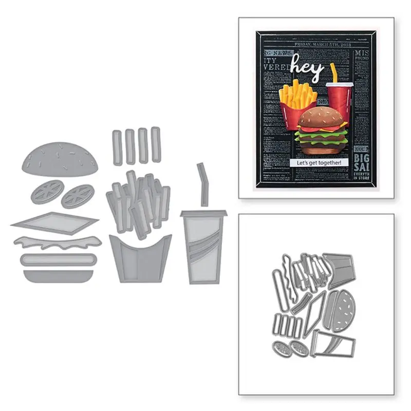 

Food Metal Cutting Dies Stencil Scrapbooking DIY Scrapbooking Album Stamp Decor M89A