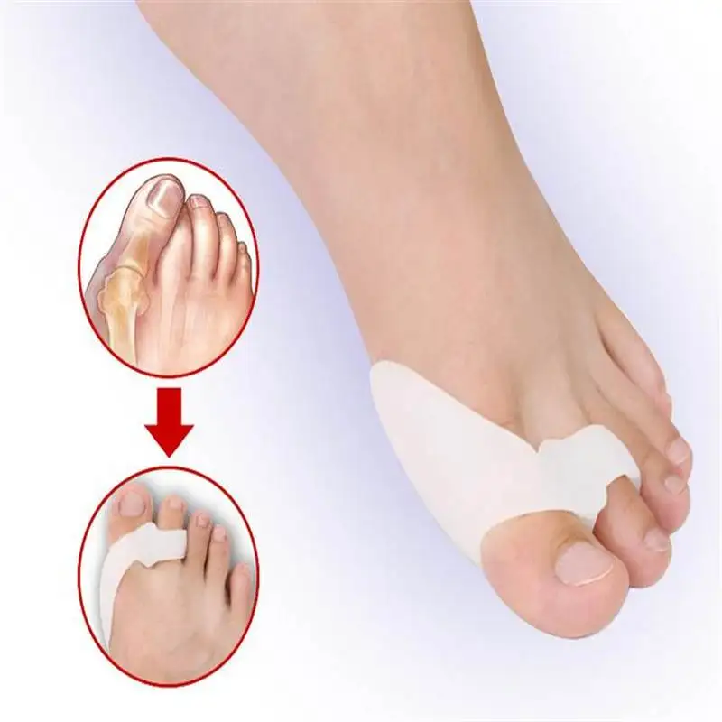 

2pcs/Lot Silicon GEL Genuine Hallux ValgusBicyclic Thumb Orthopedic Braces Bent Toes Corrector Foot Care Tool Pain Relief CKaN