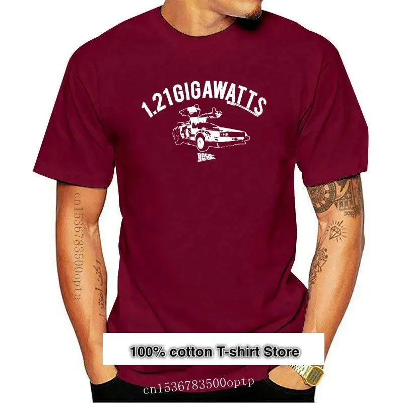 

Camiseta de "Back To The Future" para hombre, Camisa estampada de verano, Gigawatts Delorean, Marty McFly Doc, rojo, 1,21