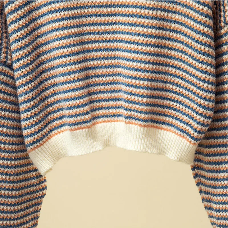 

Tonglord Sweaters for Womenn's 2020 Autumn Winter New Casual Cashmere O-Neck Long Sleeve Striped Pullovers Knitted Shirts Female