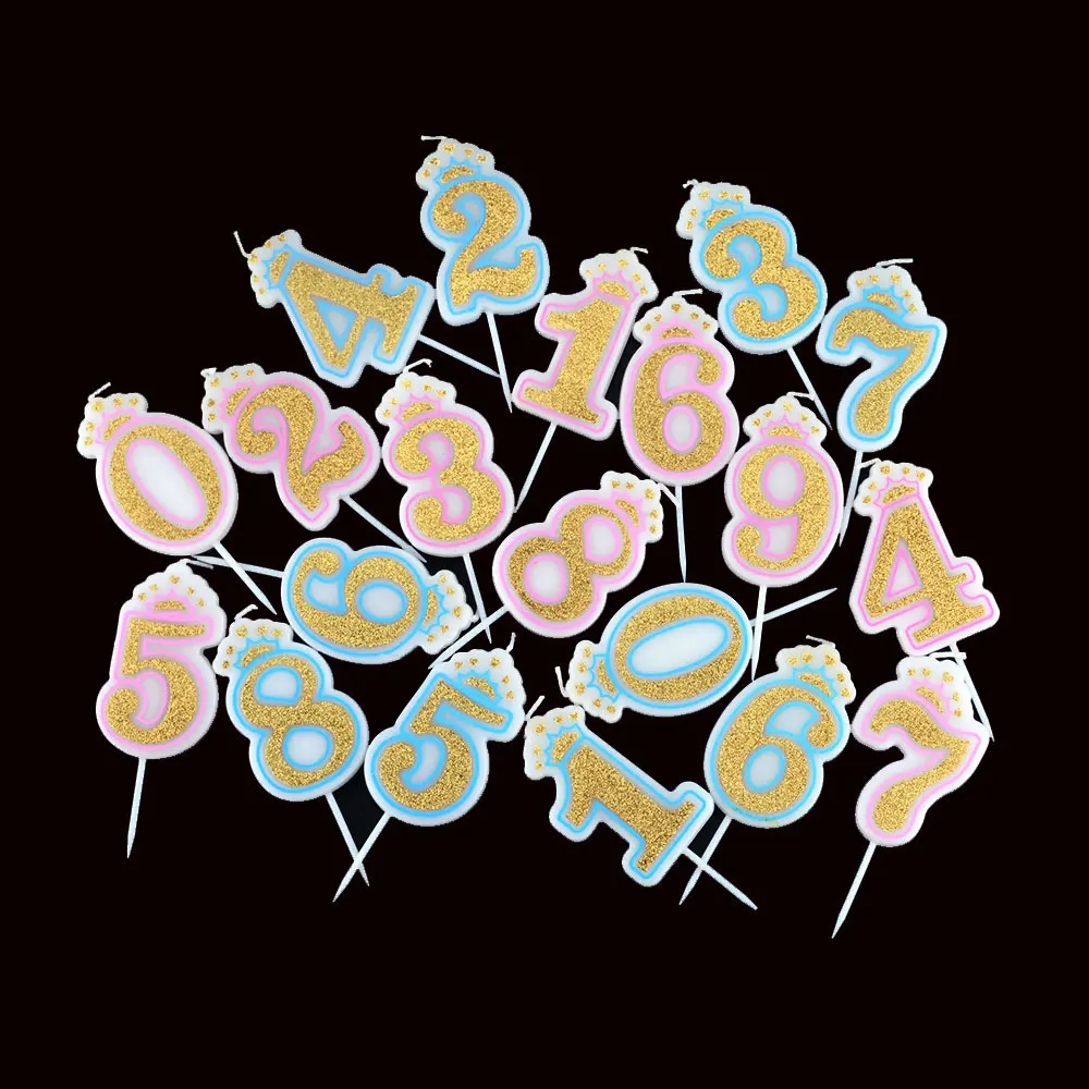 

Number Birthday Candles 1 2 3 4 5 6 7 8 9 0 Gold Sliver Kids For Cake Party Supplies Decoration